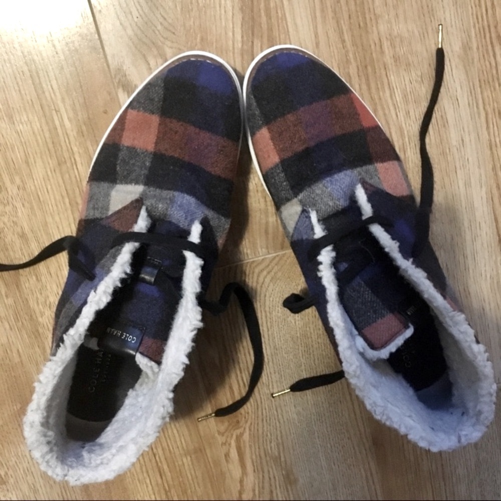 Sherpa Lined Wool Chukka Boots. Comfy Cozy Cabincore COLE HAAN Size 9